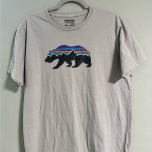 Patagonia Gray T-Shirt with Bear Graphic